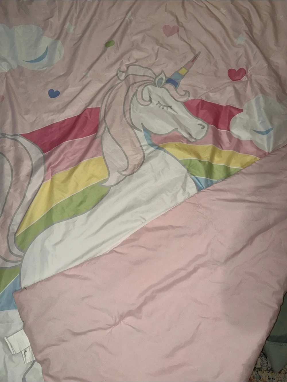 Pink Unicorn Rainbow - Whimsical Kids Comforter